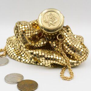 Vintage Gold Tone Mesh Coin Purse